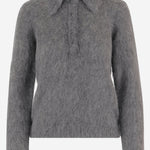 POLO IN MISTO ALPACA CON EFFETTO SPAZZOLATO CH26AMP16720 013 CHLOE 