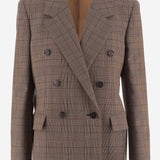 GIACCA DOPPIOPETTO IN LANA CON MOTIVO A QUADRI CH26AVE78164 93C CHLOE 