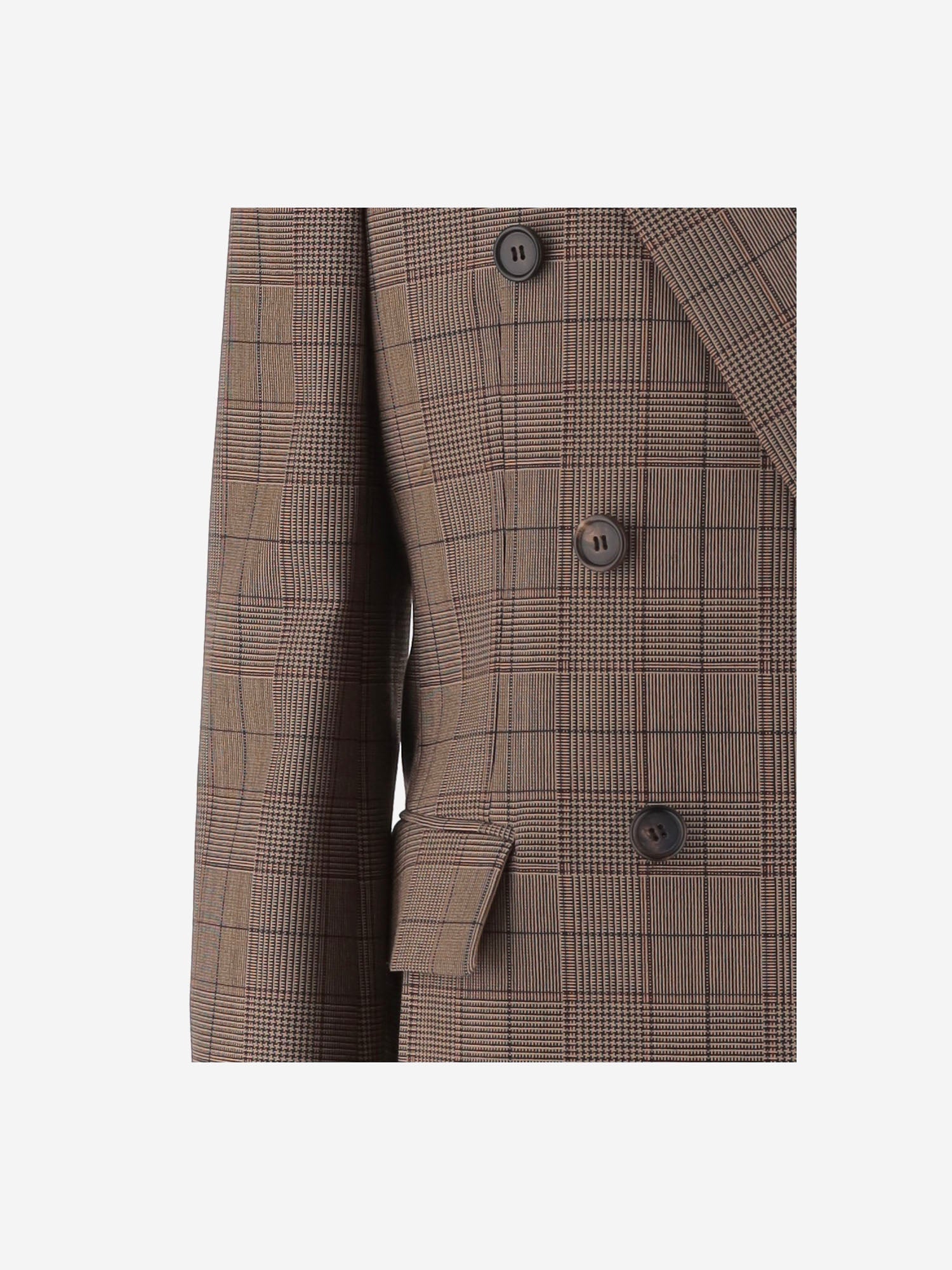 GIACCA DOPPIOPETTO IN LANA CON MOTIVO A QUADRI CH26AVE78164 93C CHLOE 