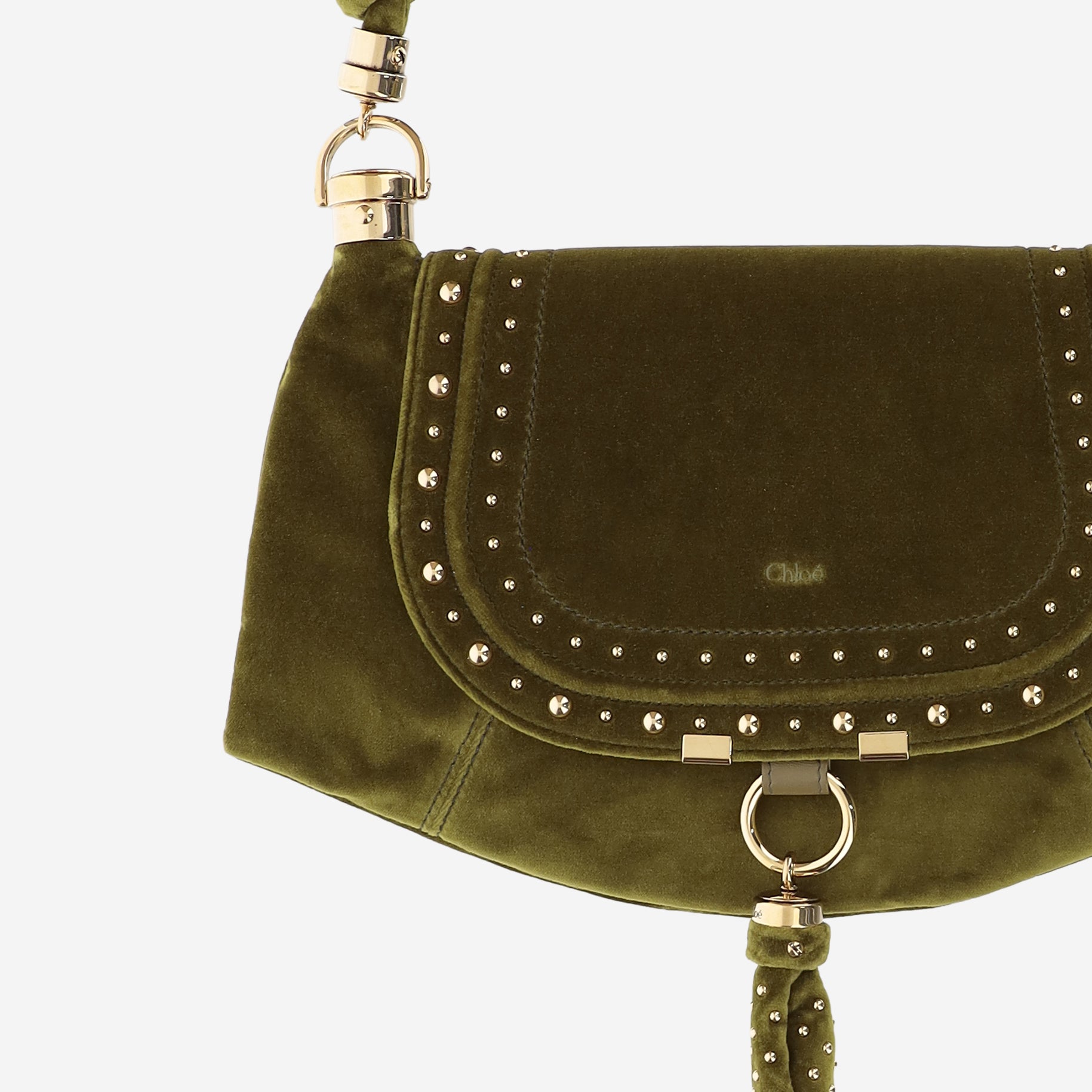 Borsa hobo Marcie Foulard piccola in velluto CH26WS842T15 3D1 CHLOE 