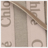 BORSA TOTE PICCOLA WOODY IN TELA DI LINO CHC23AS397L17 26Y CHLOE 