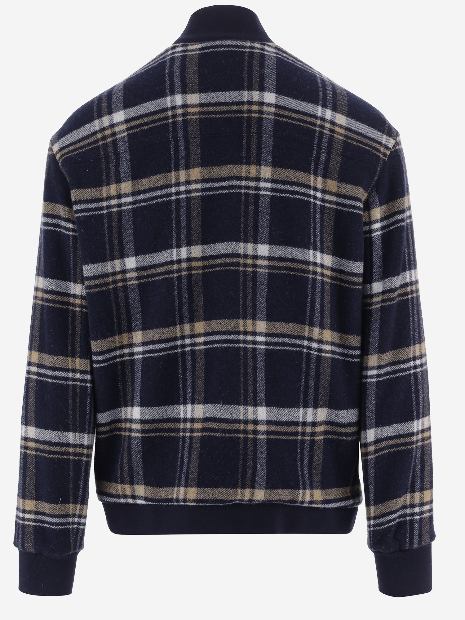 GIACCA IN LANA E CASHMERE CON MOTIVO CHECK MJA18 FAW750046 DARKPARK 