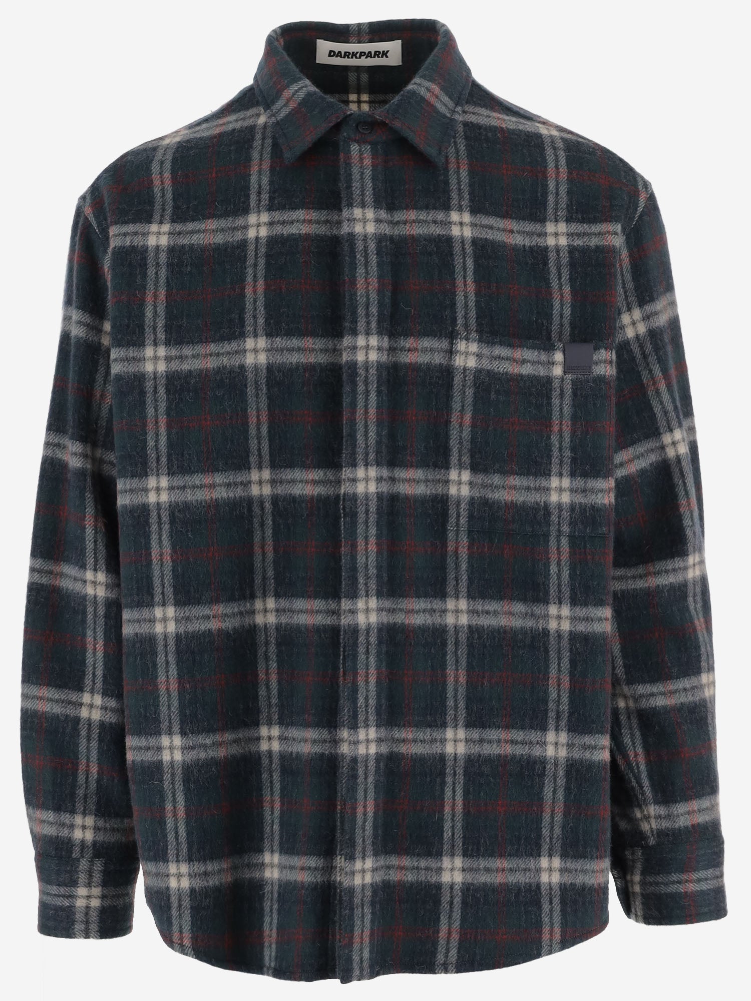 CAMICIA IN MISTO LANA CON MOTIVO CHECK MSH11P FAW780113 DARKPARK 