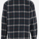CAMICIA IN MISTO LANA CON MOTIVO CHECK MSH11P FAW780113 DARKPARK 
