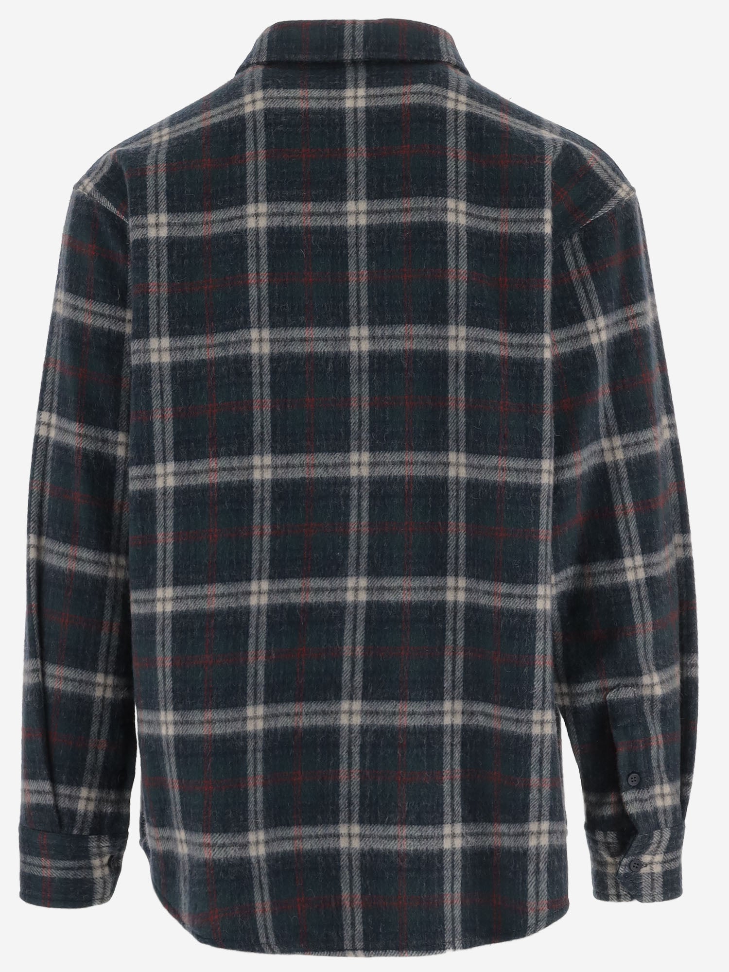 CAMICIA IN MISTO LANA CON MOTIVO CHECK MSH11P FAW780113 DARKPARK 