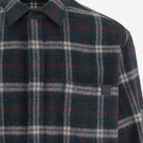 CAMICIA IN MISTO LANA CON MOTIVO CHECK MSH11P FAW780113 DARKPARK 