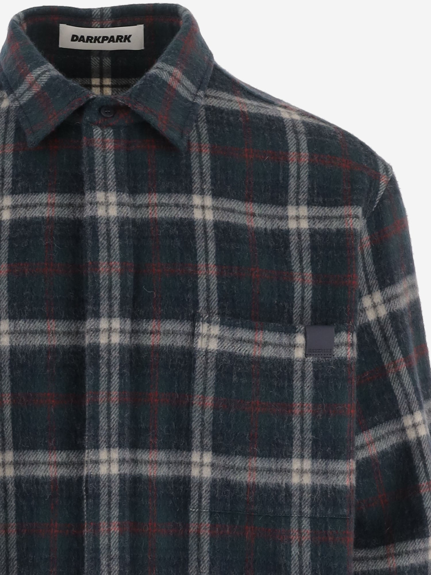 CAMICIA IN MISTO LANA CON MOTIVO CHECK MSH11P FAW780113 DARKPARK 
