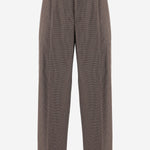 PANTALONI IN MISTO VISCOSA STRETCH CON MOTIVO A QUADRI MTR44 FAC1870095 DARKPARK 