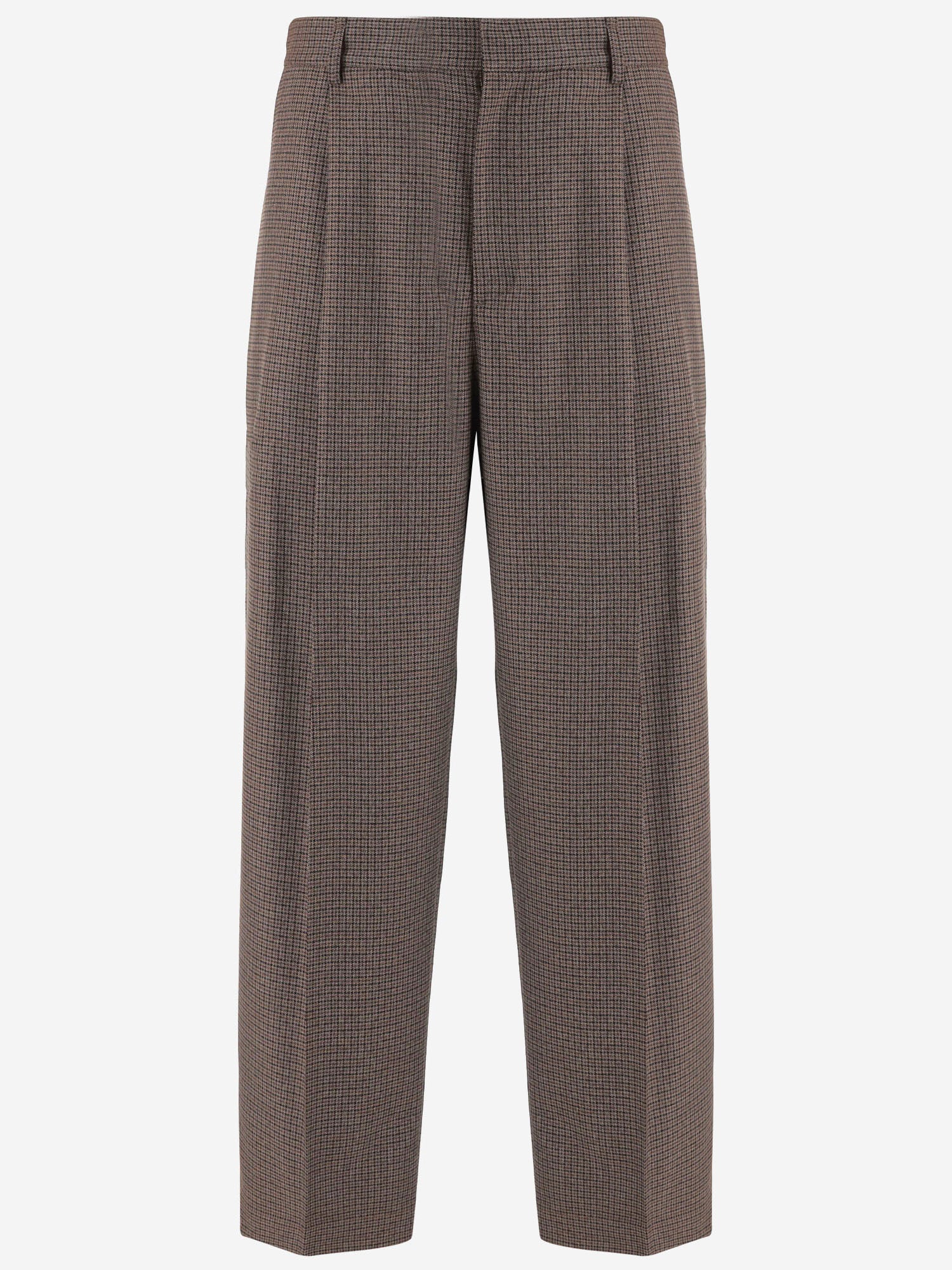 PANTALONI IN MISTO VISCOSA STRETCH CON MOTIVO A QUADRI MTR44 FAC1870095 DARKPARK 