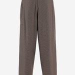 PANTALONI IN MISTO VISCOSA STRETCH CON MOTIVO A QUADRI MTR44 FAC1870095 DARKPARK 