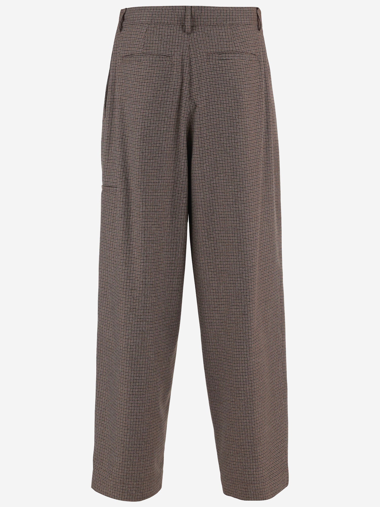 PANTALONI IN MISTO VISCOSA STRETCH CON MOTIVO A QUADRI MTR44 FAC1870095 DARKPARK 