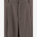 PANTALONI IN MISTO VISCOSA STRETCH CON MOTIVO A QUADRI MTR44 FAC1870095 DARKPARK 