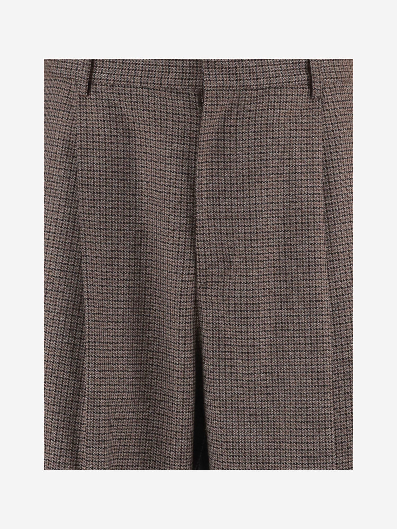 PANTALONI IN MISTO VISCOSA STRETCH CON MOTIVO A QUADRI MTR44 FAC1870095 DARKPARK 