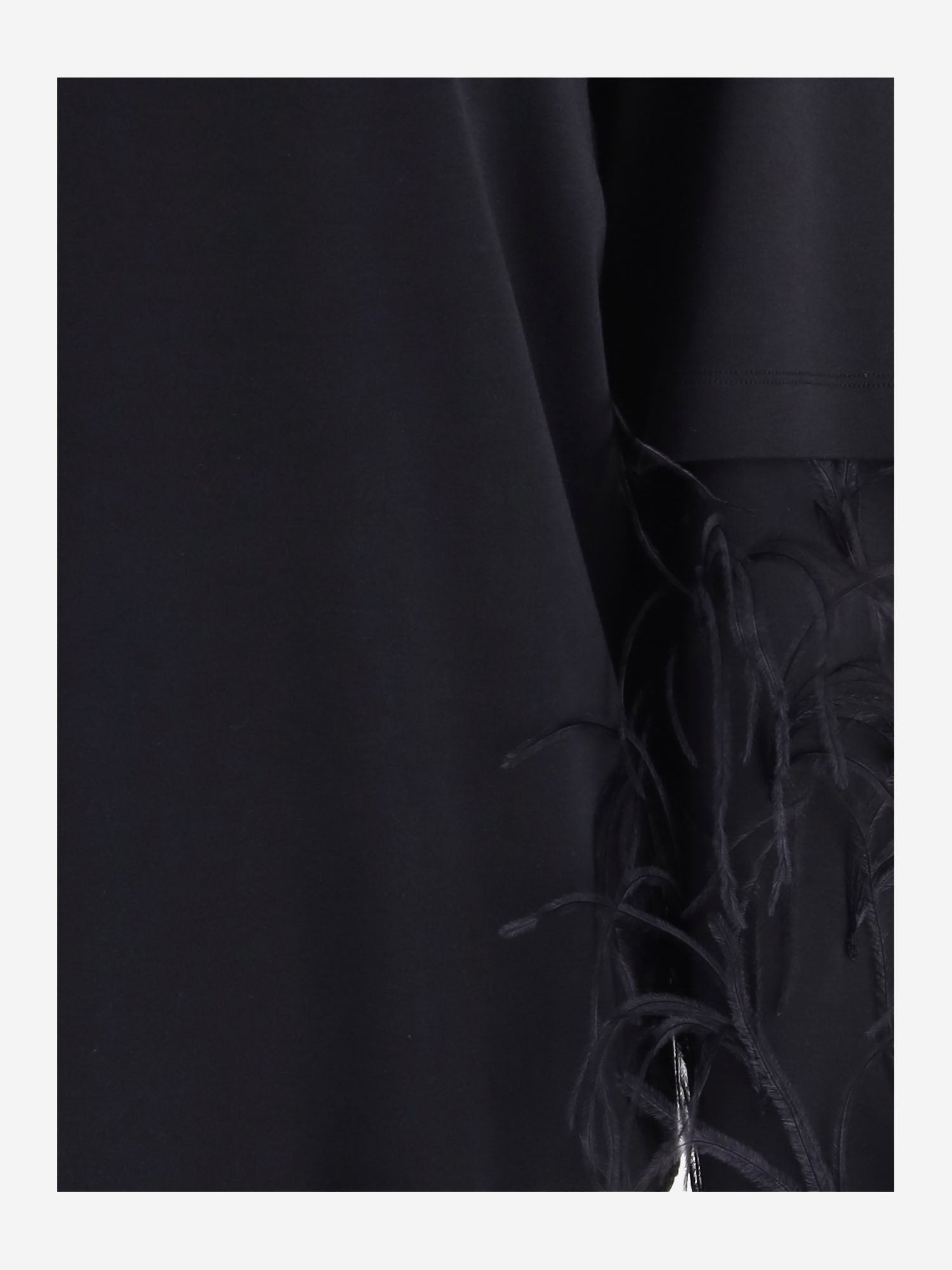 FELPA IN COTONE CON APPLICAZIONI PIUMATE SULLE MANICHE WJE15F JER010099 DARKPARK 