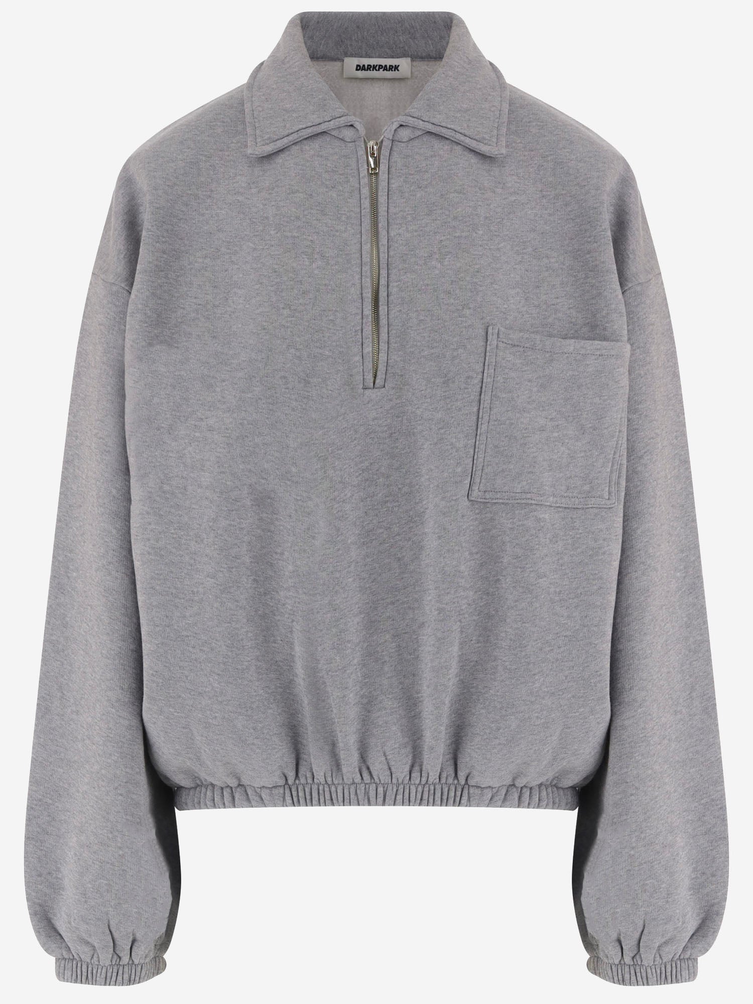 FELPA IN COTONE CON MEZZA ZIP E TASCHINO WJE36 FAC1040074 DARKPARK 