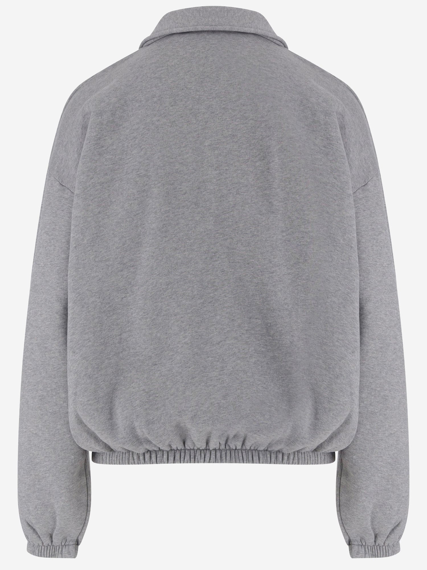 FELPA IN COTONE CON MEZZA ZIP E TASCHINO WJE36 FAC1040074 DARKPARK 