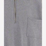 FELPA IN COTONE CON MEZZA ZIP E TASCHINO WJE36 FAC1040074 DARKPARK 