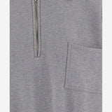 FELPA IN COTONE CON MEZZA ZIP E TASCHINO WJE36 FAC1040074 DARKPARK 