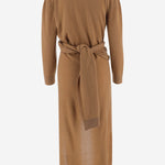 ABITO IN MAGLIA IN LANA E CASHMERE CON DRAPPEGGIO WKN02 YAW030082 DARKPARK 
