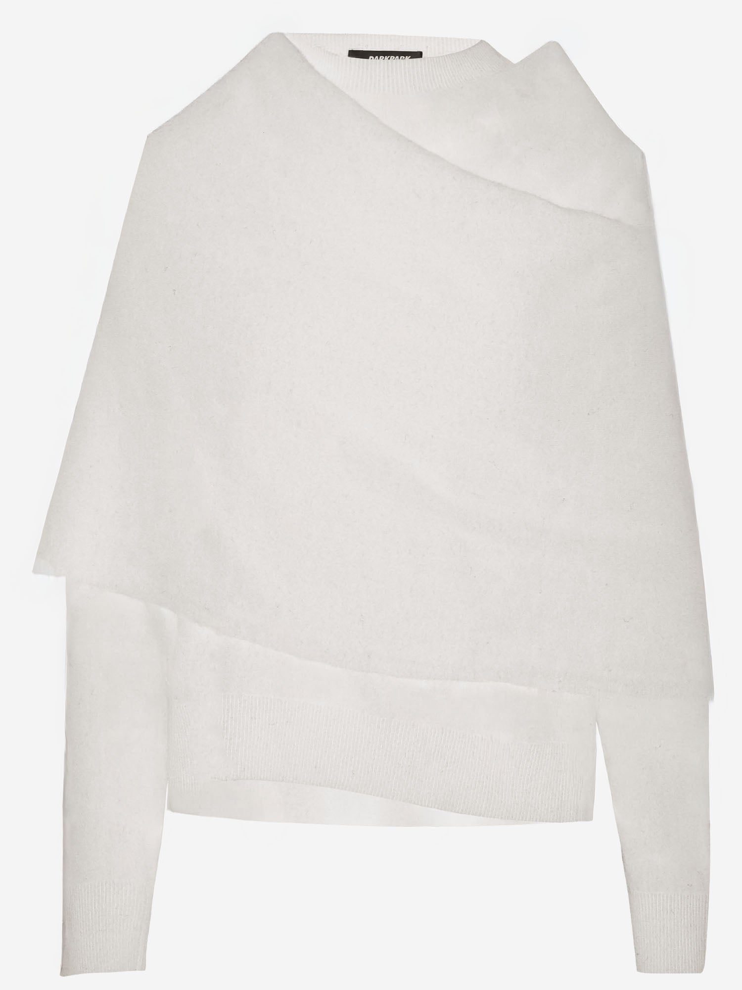 MAGLIA IN LANA E CASHMERE CON DRAPPEGGIO WKN04 YAW030001 DARKPARK 