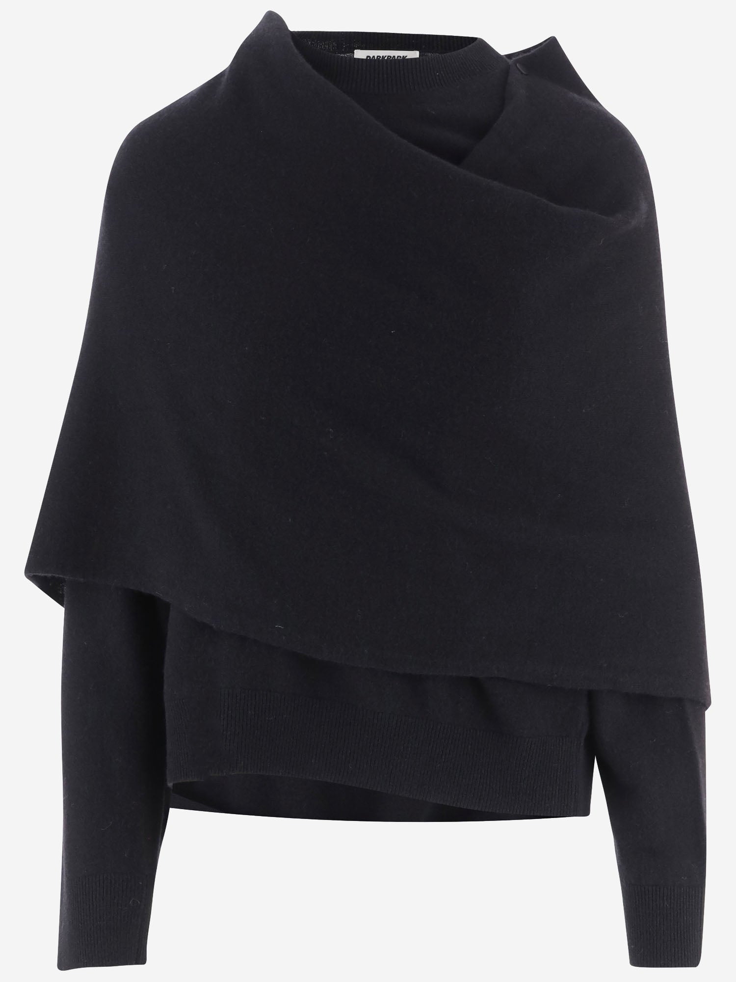 MAGLIA IN LANA E CASHMERE CON DRAPPEGGIO WKN04 YAW030099 DARKPARK 