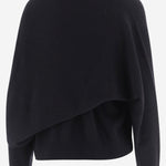 MAGLIA IN LANA E CASHMERE CON DRAPPEGGIO WKN04 YAW030099 DARKPARK 