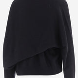 MAGLIA IN LANA E CASHMERE CON DRAPPEGGIO WKN04 YAW030099 DARKPARK 