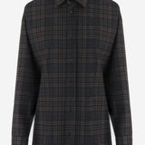 CAMICIA IN MISTO VISCOSA STRETCH CON MOTIVO CHECK WSH04 FAC1920047 DARKPARK 