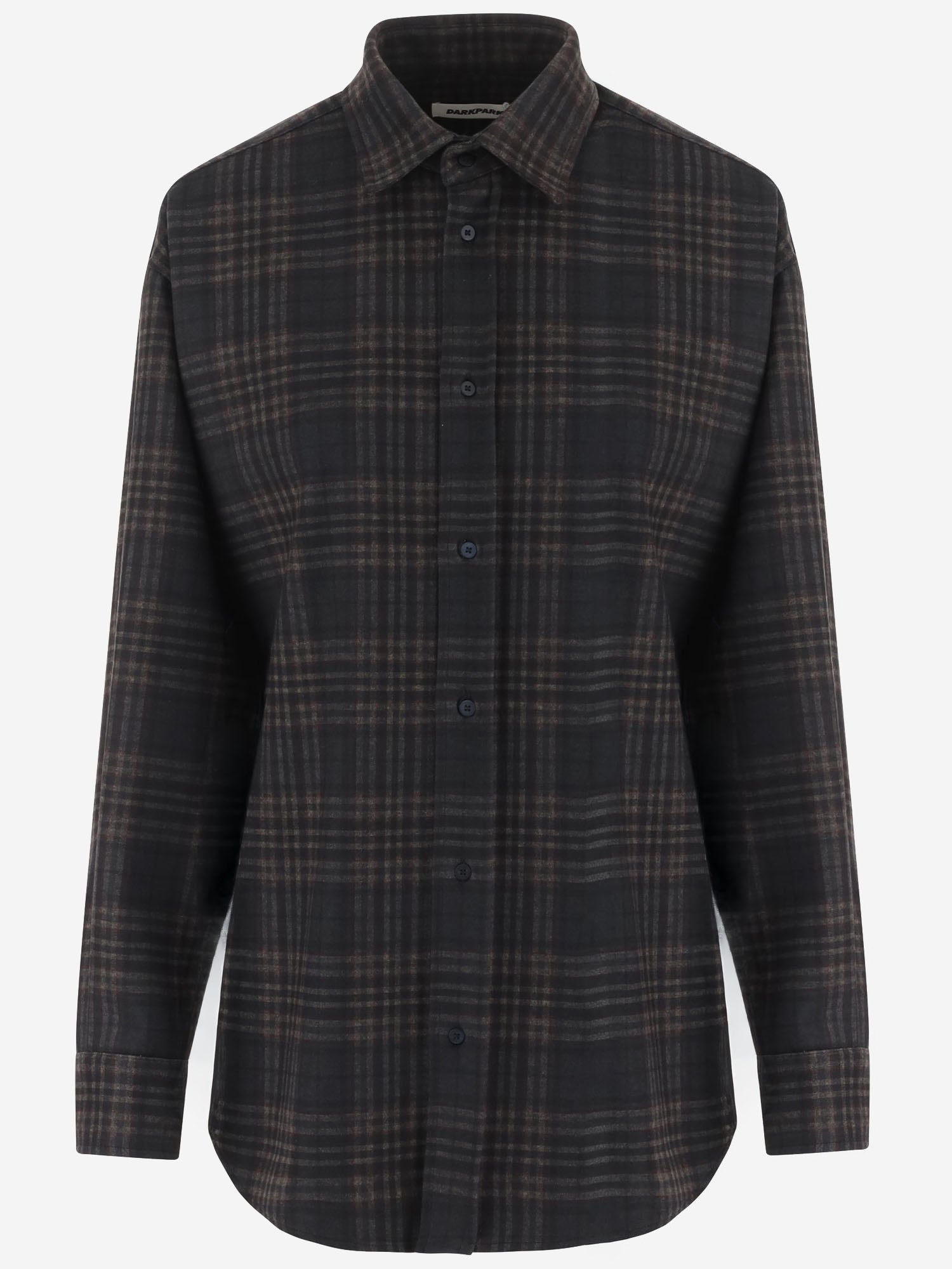 CAMICIA IN MISTO VISCOSA STRETCH CON MOTIVO CHECK WSH04 FAC1920047 DARKPARK 