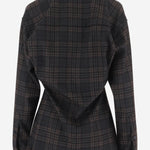 CAMICIA IN MISTO VISCOSA STRETCH CON MOTIVO CHECK WSH04 FAC1920047 DARKPARK 