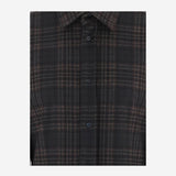 CAMICIA IN MISTO VISCOSA STRETCH CON MOTIVO CHECK WSH04 FAC1920047 DARKPARK 