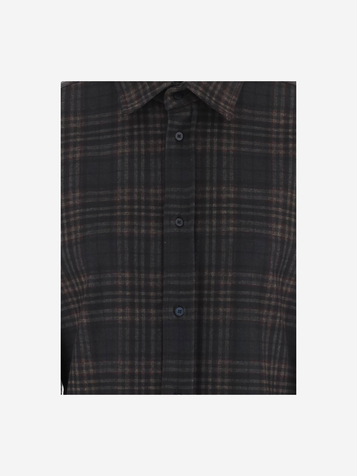CAMICIA IN MISTO VISCOSA STRETCH CON MOTIVO CHECK WSH04 FAC1920047 DARKPARK 