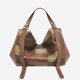 BORSA MEDIA A MANO "D-ONE" IN PELLE PATCHWORK X10926 P9398T2224 DIESEL 