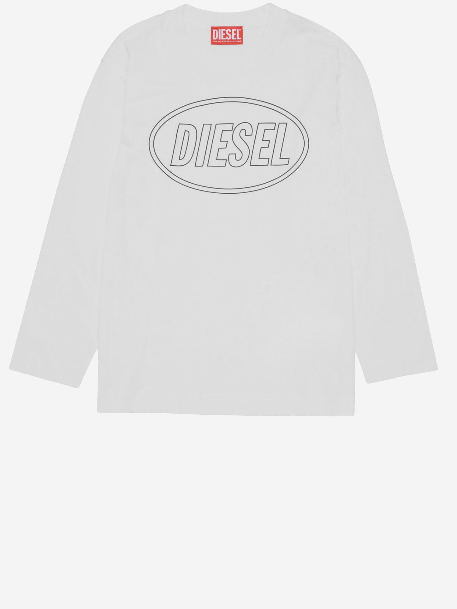 T-SHIRT A MANICHE LUNGHE IN COTONE J03037 0GRAIK100 DIESEL KIDS 