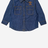 CAMICIA IN DENIM DI COTONE CON LOGO K00546 KXBUZK01 DIESEL KIDS 
