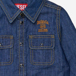 CAMICIA IN DENIM DI COTONE CON LOGO K00546 KXBUZK01 DIESEL KIDS 