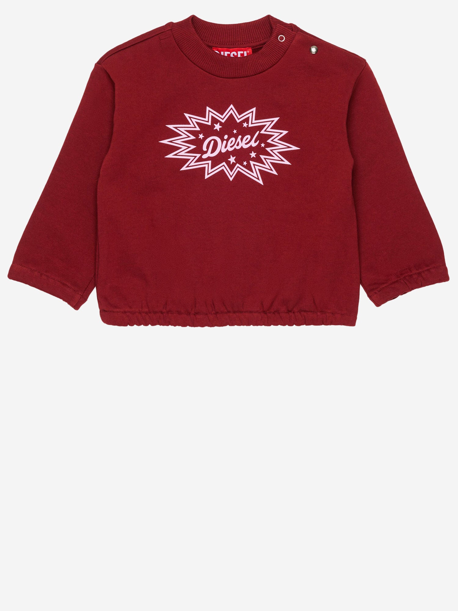 FELPA IN COTONE CON STAMPA LOGO STARBURST K00825 KYAVFK440 DIESEL KIDS 