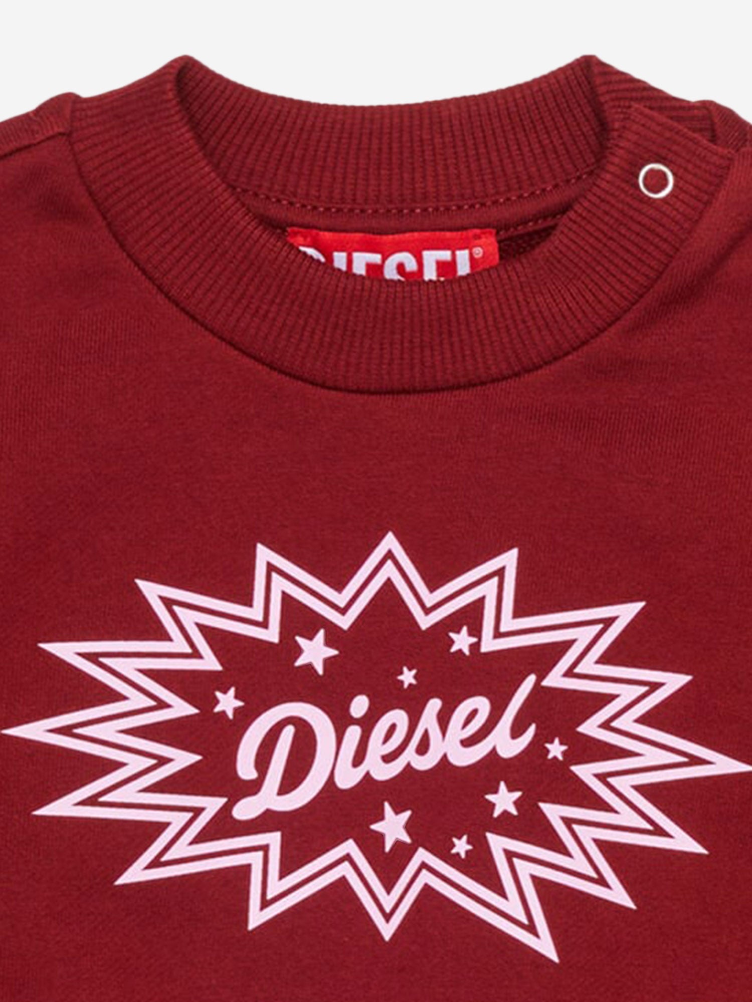 FELPA IN COTONE CON STAMPA LOGO STARBURST K00825 KYAVFK440 DIESEL KIDS 