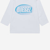 T-SHIRT A MANICHE LUNGHE IN COTONE CON LOGO K00857 00YI9K100 DIESEL KIDS 