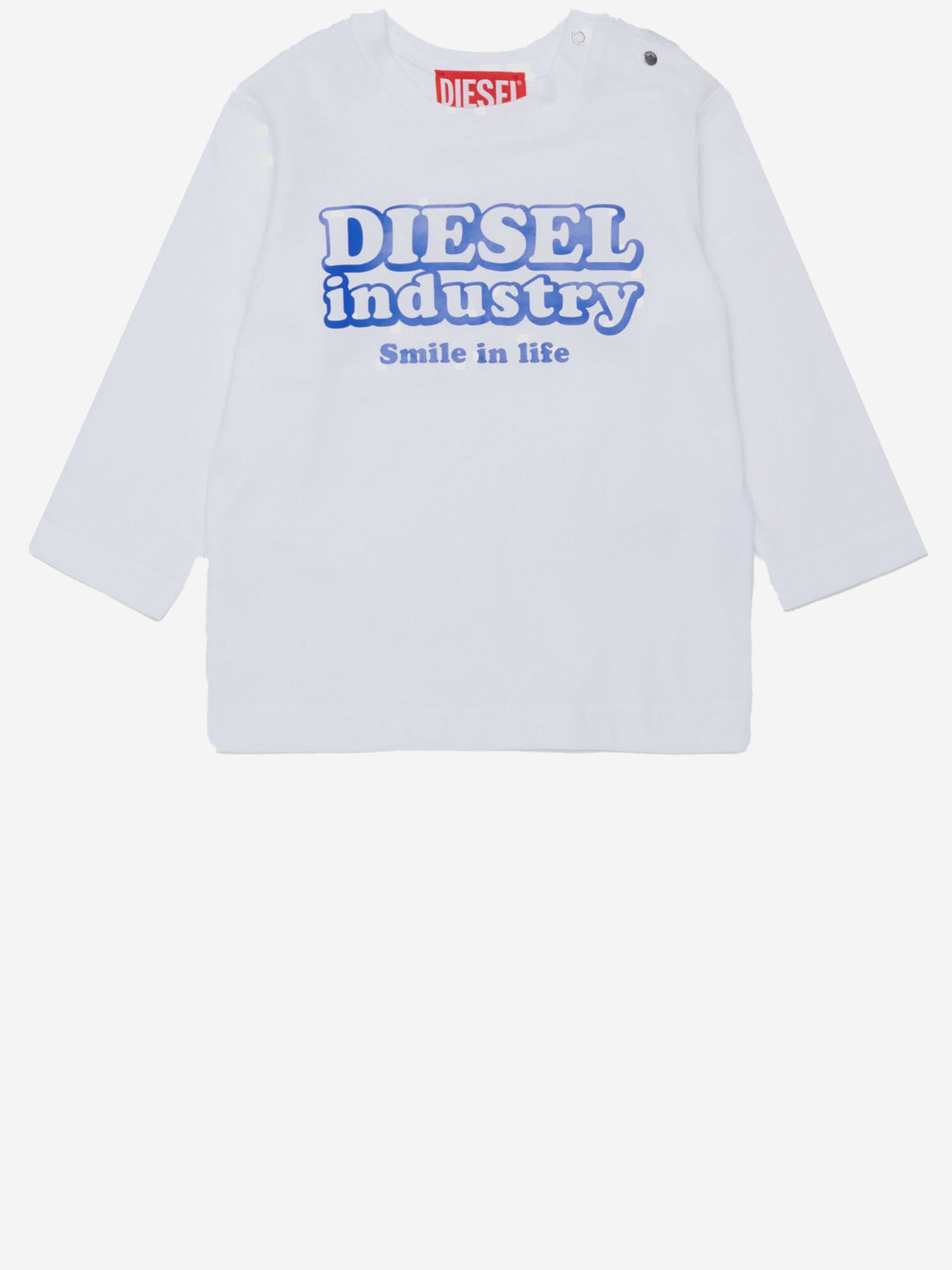 T-SHIRT A MANICHE LUNGHE CON STAMPA DIESEL INDUSTRY K00860 00YI9K100 DIESEL KIDS 