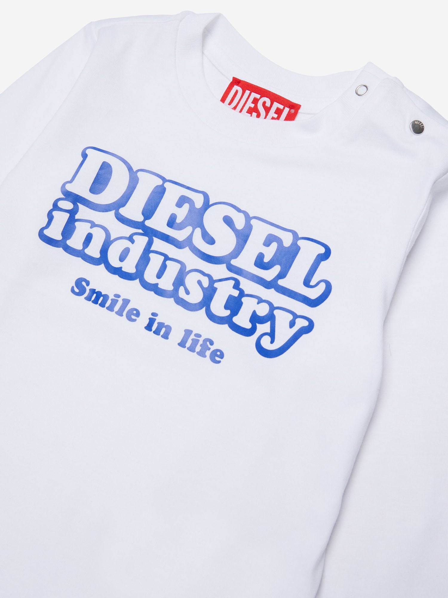 T-SHIRT A MANICHE LUNGHE CON STAMPA DIESEL INDUSTRY K00860 00YI9K100 DIESEL KIDS 