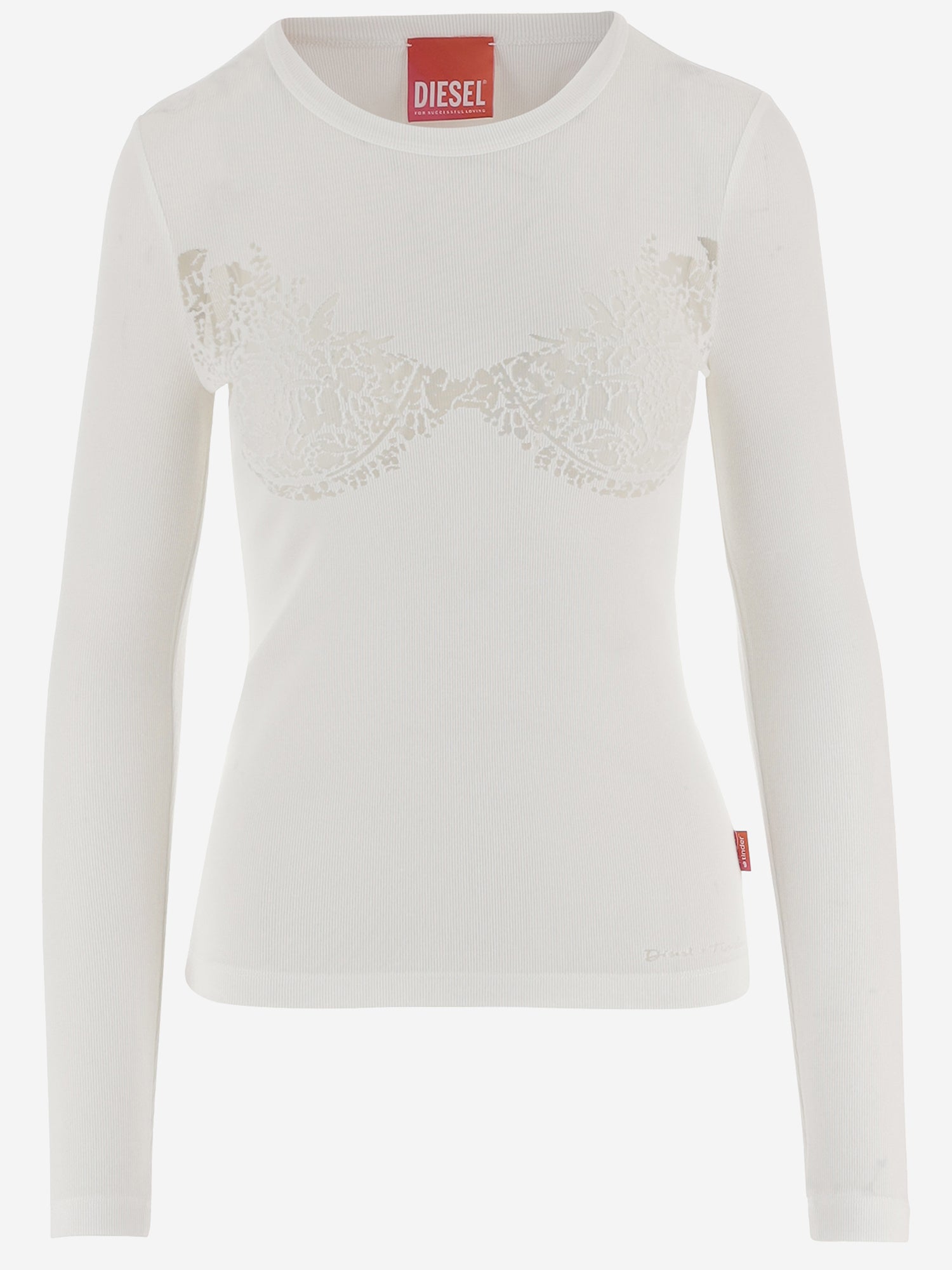 Maglia con motivo trasparente P01799 0SPFB100 DIESEL x TINDER 
