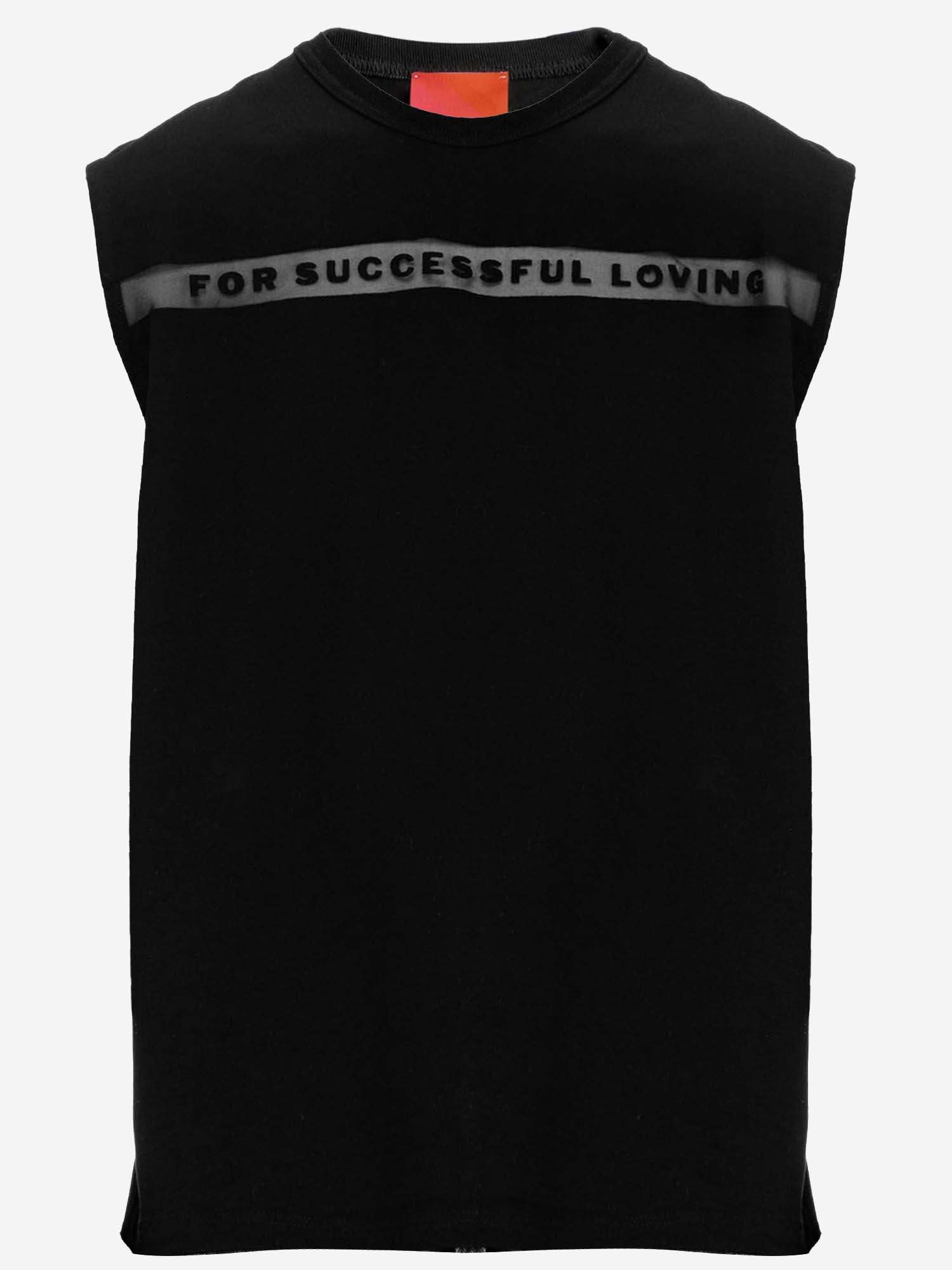 TOP IN MISTO COTONE STRETCH CON FASCIA TRASPARENTE P01804 0SPDX900 DIESEL x TINDER 