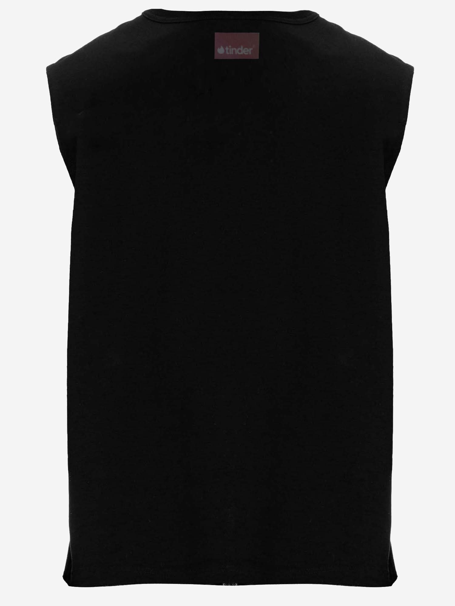 TOP IN MISTO COTONE STRETCH CON FASCIA TRASPARENTE P01804 0SPDX900 DIESEL x TINDER 