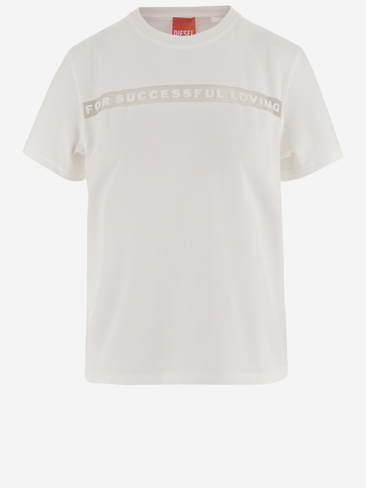 T-shirt con motivo trasparente P01805 0SPDX100 DIESEL x TINDER 