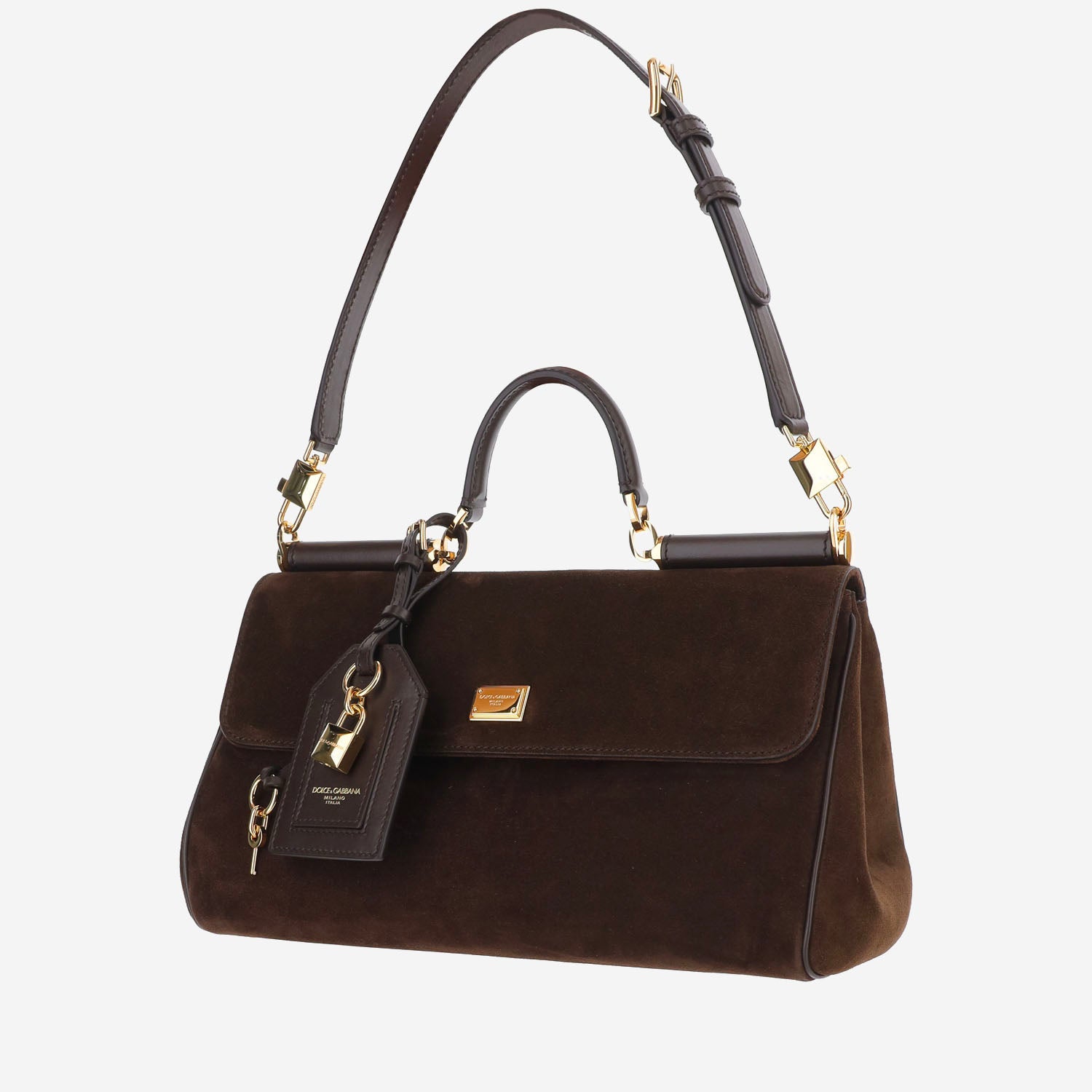 Borsa a mano My Sicily media in suede BB7782 BO9038M157 DOLCE & GABBANA 