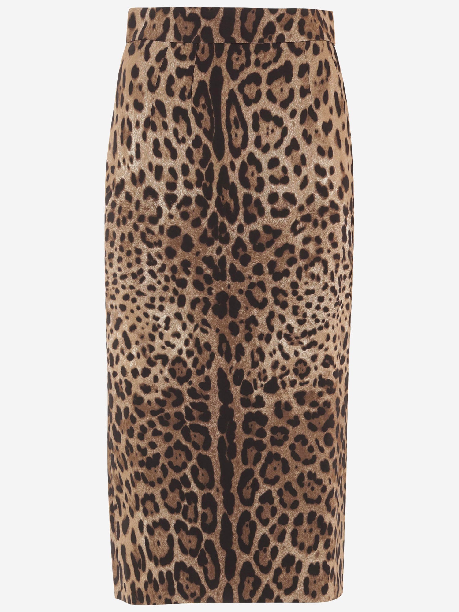 GONNA IN VISCOSA STRETCH CON MOTIVO ANIMALIER F4B6UT FSRKYHY13M DOLCE & GABBANA 