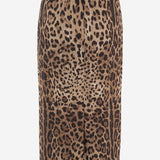 GONNA IN VISCOSA STRETCH CON MOTIVO ANIMALIER F4B6UT FSRKYHY13M DOLCE & GABBANA 