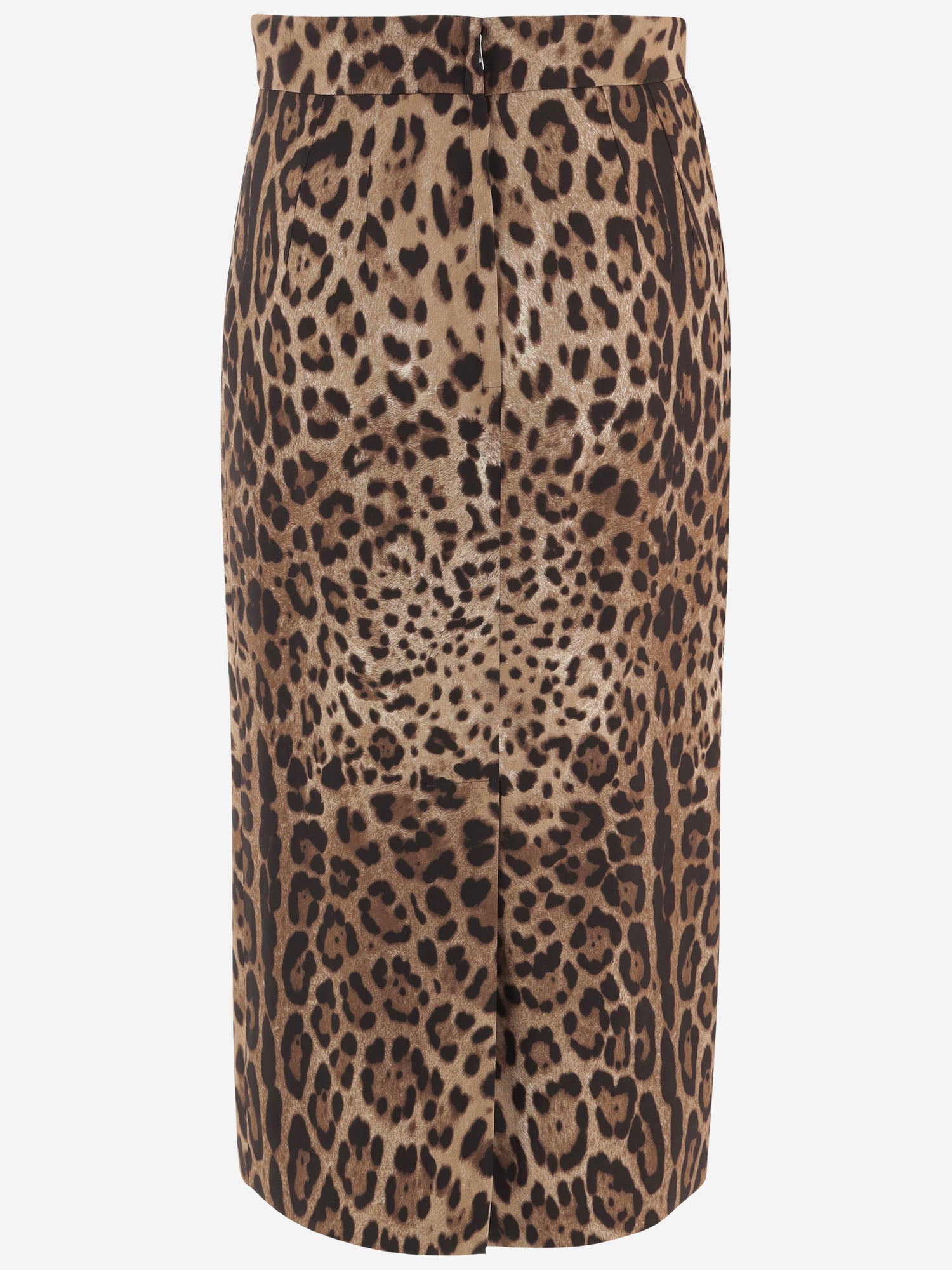 GONNA IN VISCOSA STRETCH CON MOTIVO ANIMALIER F4B6UT FSRKYHY13M DOLCE & GABBANA 
