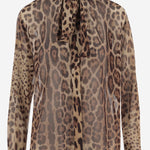 CAMICIA IN GEORGETTE CON MOTIVO ANIMALIER F5T27T IS1DYHY13M DOLCE & GABBANA 